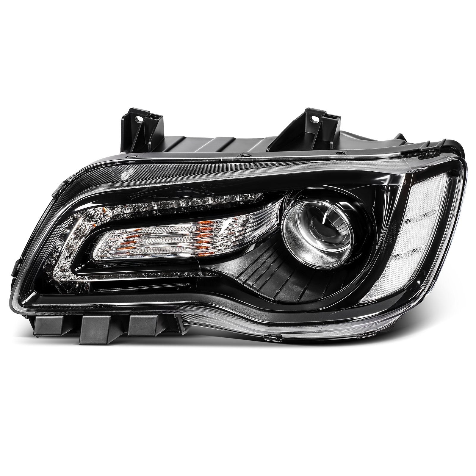 ECCPP Halogen Headlights Assembly For Chrysler 300 2015-2023 Pair Kit Black 6B93BC-57