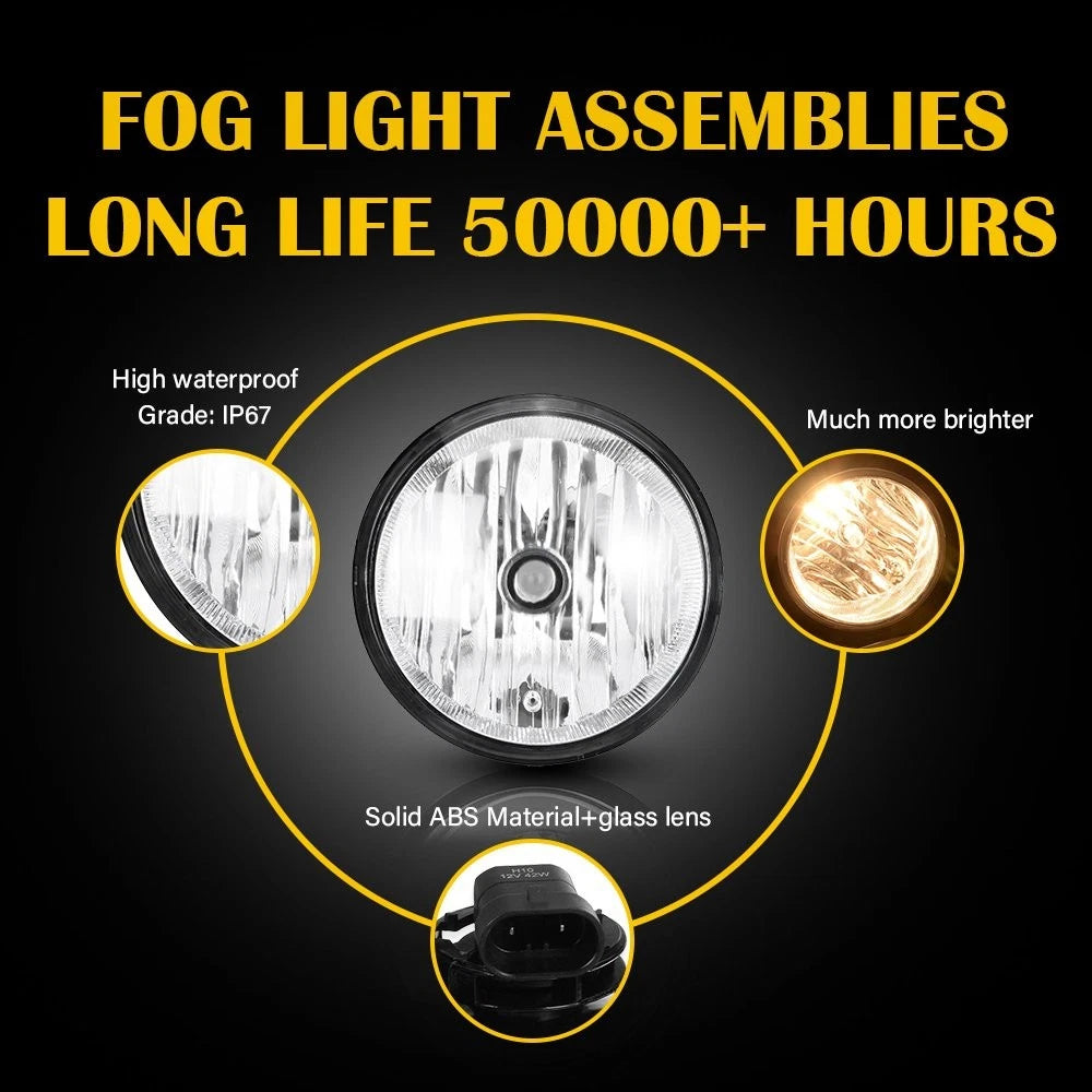 For 2005-2011 Toyota Tacoma 2007-2013 Tundra Clear Fog Light Lamp w/&Bulbs EOA 6B93BC-57