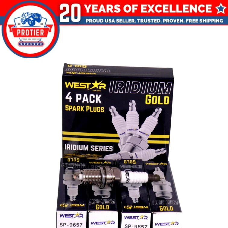 4x spark plugs iridium 90919-01210 SP-9657 SK20R11 3297 compatible with Toyota 6B93BC-57