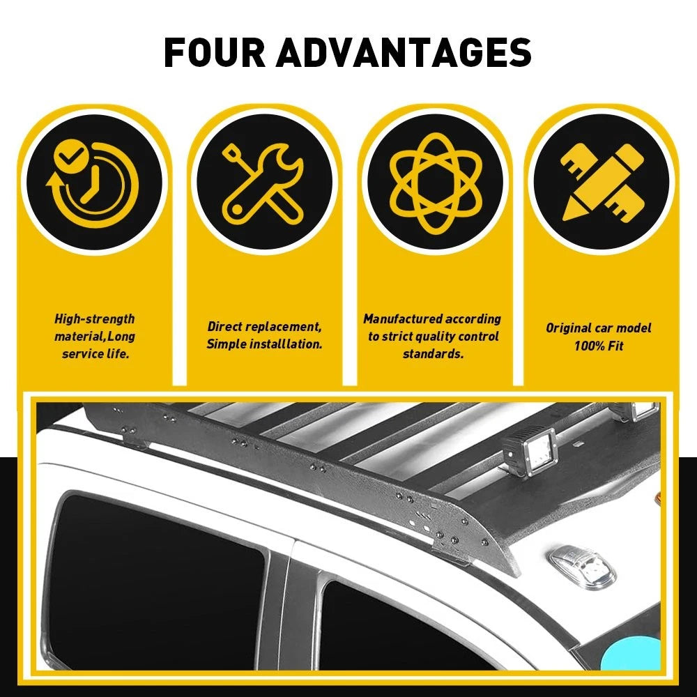 2X Right Left Roof Molding Drip Trim Black For 2007-2021 Toyota Tundra Crewmax 6B93BC-57