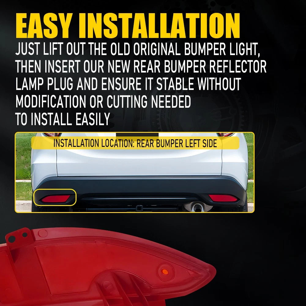 Rear Left Driver Side Bumper Reflector For 2016-2022 Honda HR-V HO1184109 EOA 6B93BC-57