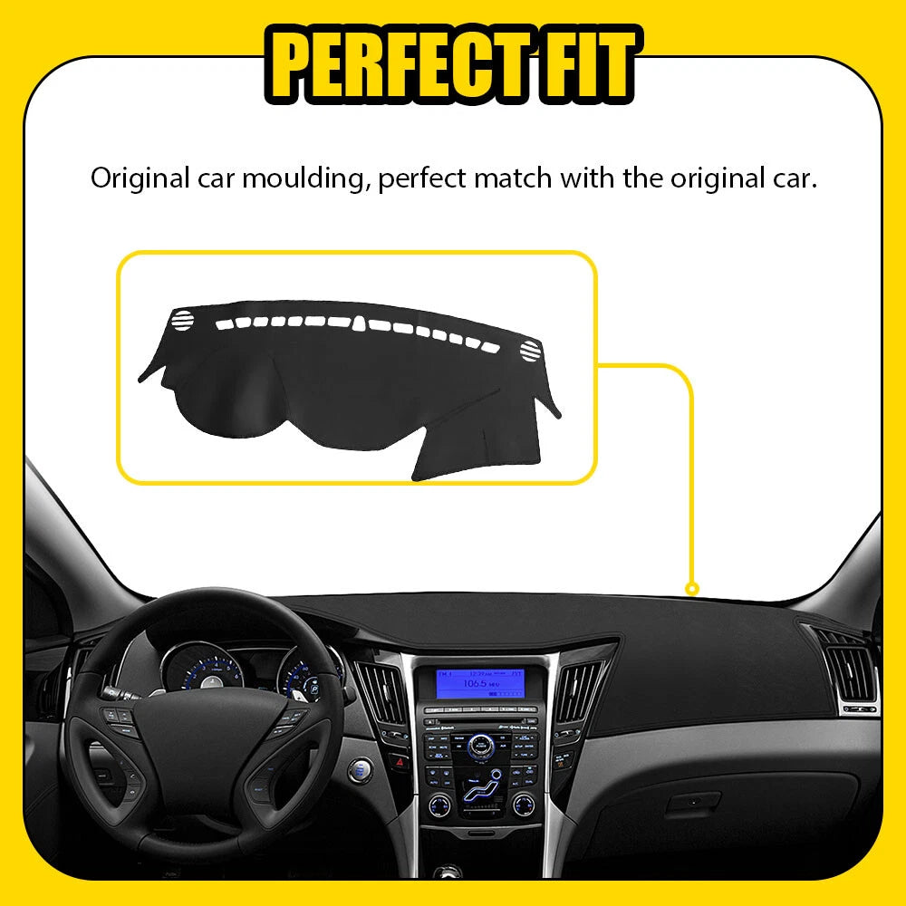 Car Leather Dashboard For Hyundai Sonata 2011-2014 Dash Cover Protector Mat USA 6B93BC-57