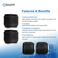 4PCS Air Suspension Rear Air Bags For Peterbilt Goodyear 1R12-069 W01-358-9069 6B93BC-57