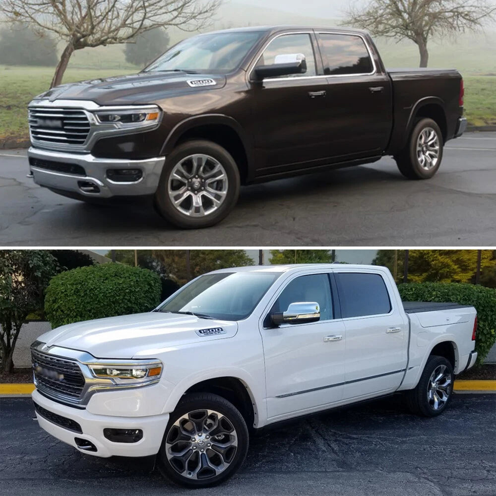 Glossy Black Pillar Posts for Dodge Ram Crew/Quad/Extended 09-18 EXT 4pc Trim EA 6B93BC-57