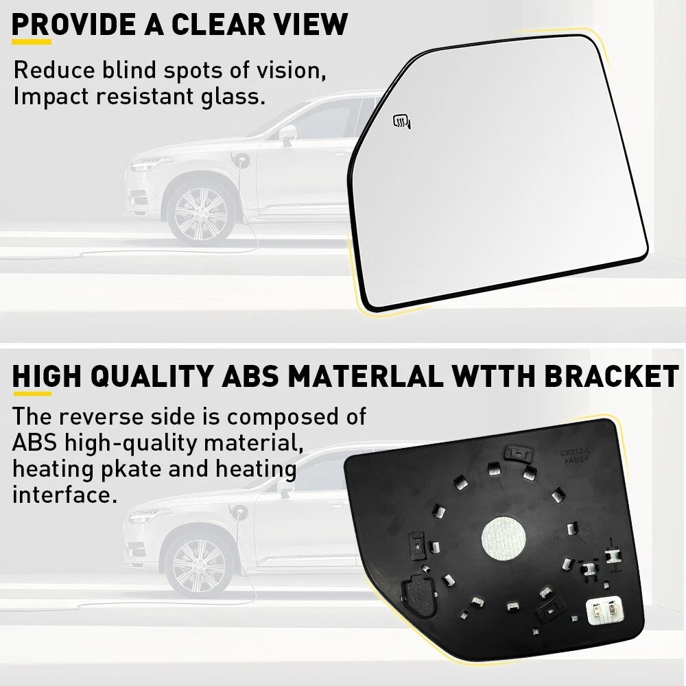 Mirror Replacement Glass for 2017-2022 Ford F-250 Super Duty Driver Side Upper 6B93BC-57