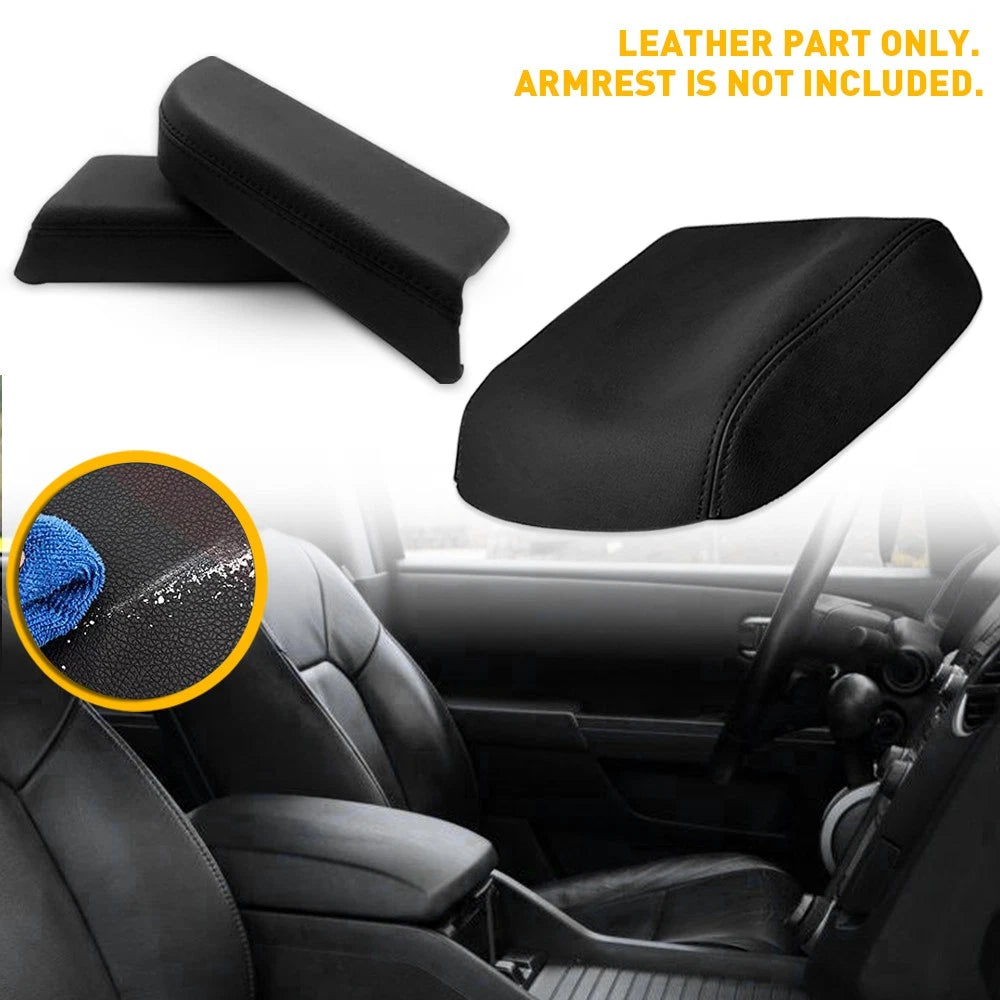 Center Console Front Door Armrest Cover Black Leather for Honda Pilot 2009-15 EA 6B93BC-57