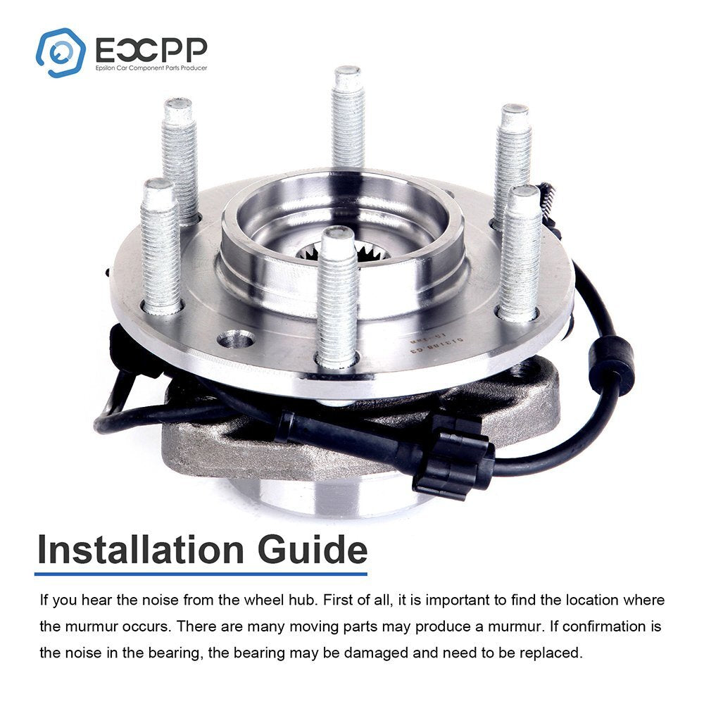 ECCPP 1Pc Wheel Hub Bearing Front For Chevy Trailblazer SSR GMC Envoy Saab 9-7X ECCPP