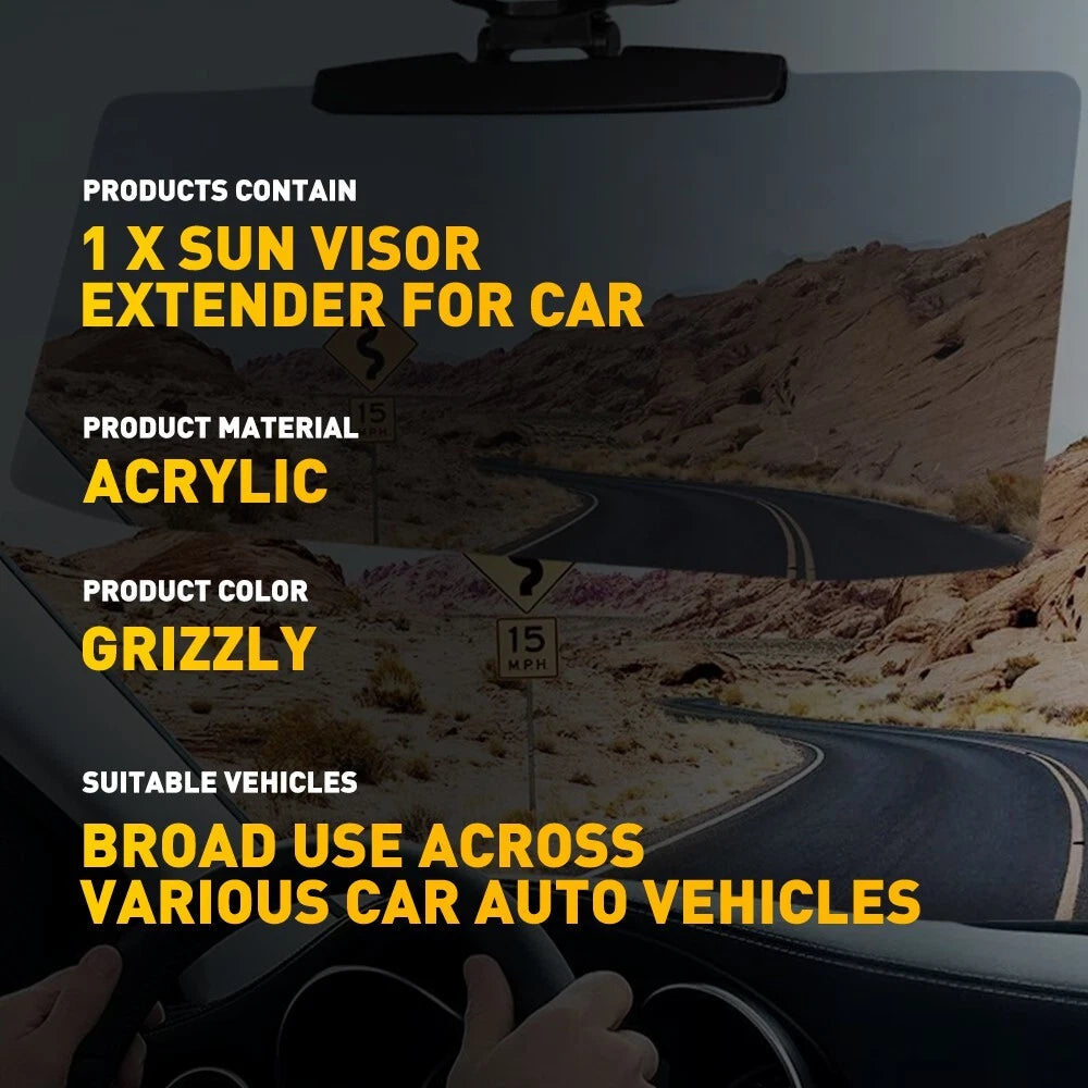 Car Shade For Sun Extend Visor Shield Anti Glare Extension Driving Universal EOA 6B93BC-57