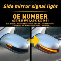 Smoke LED Side Mirror Turn Signal Light For Mercedes W203 C-Class C200 2000-07 A 6B93BC-57