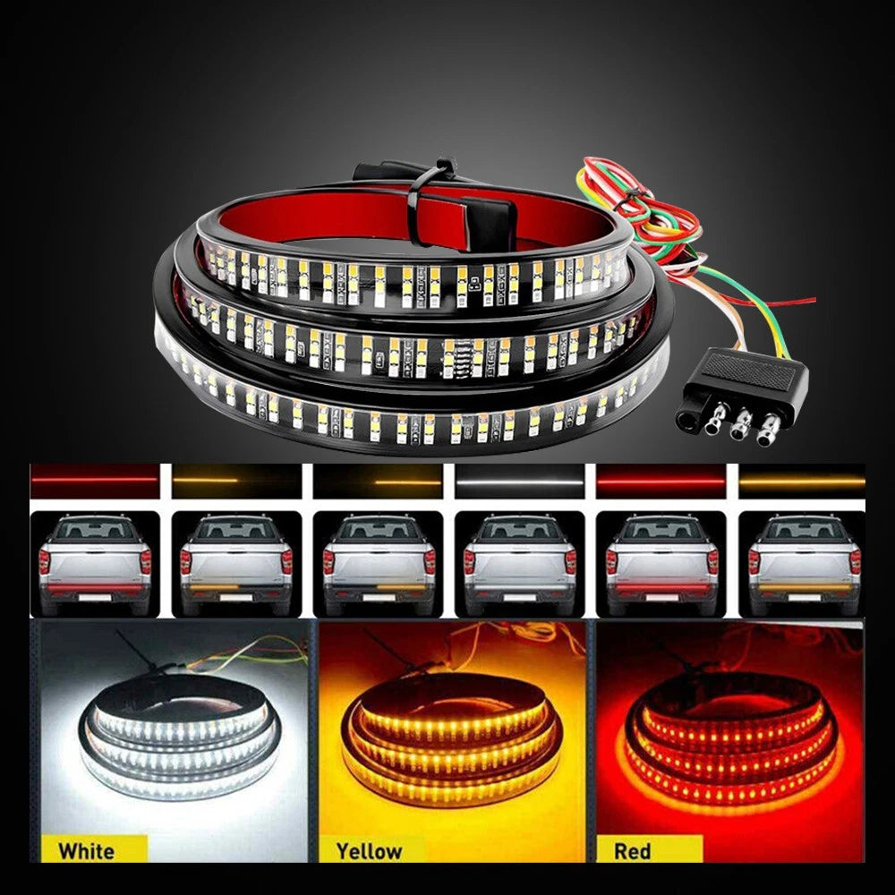 For GMC SIERRA 1500 2500 60'' Function 6 LED Truck Strip Rear Tailgate Light Bar 6B93BC-57