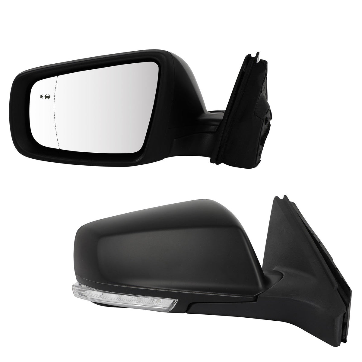 Pair Mirrors For 10-13 BUICK Lacrosse Side Object Sensor Paint to Match LH&RH 6B93BC-57