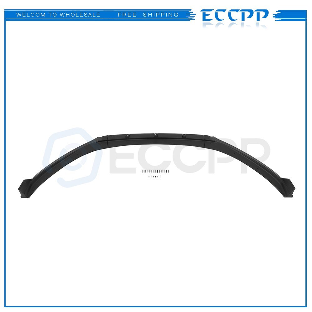 3 Piece Front Bumper Lip For 2017-2018 Hyundai Elantra -Matt Black 6B93BC-57