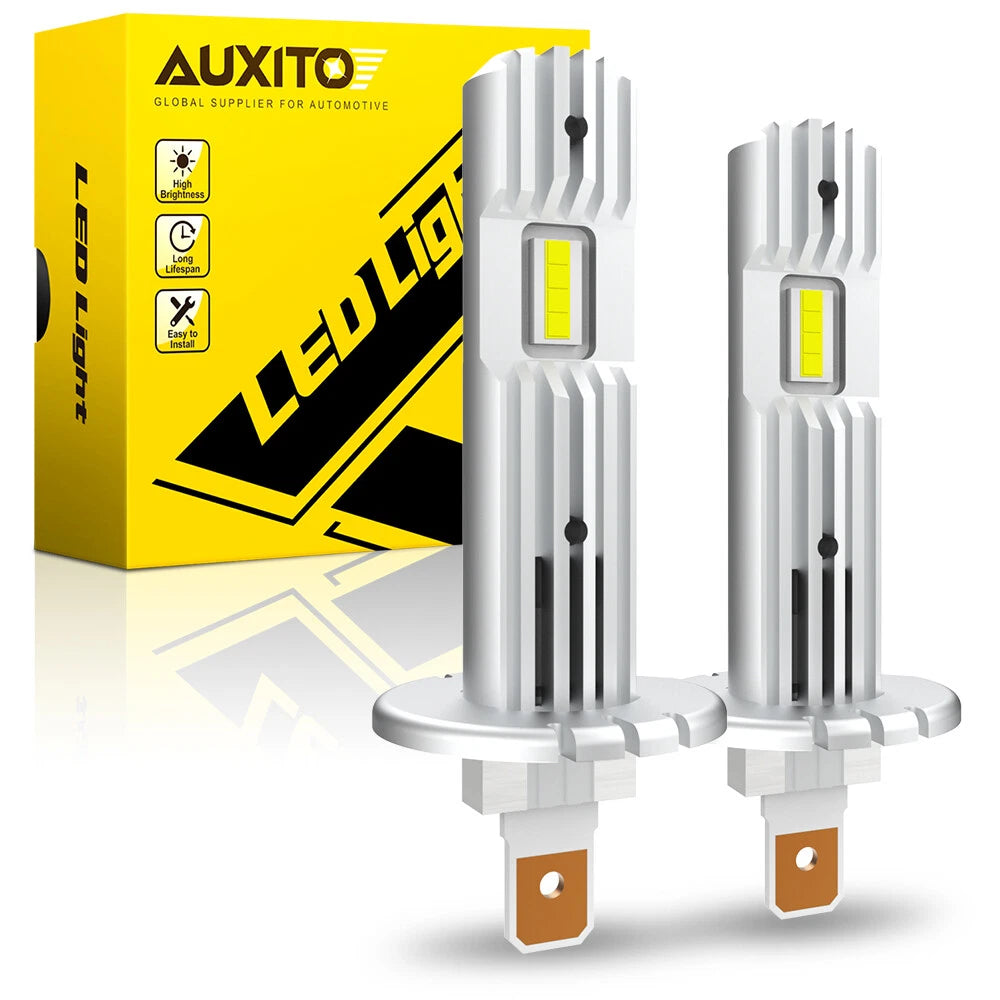 2X AUXITO H1 LED Headlight High Low Bulb Kit 20000LM 6500K White ERROR FREE EOA AUXITO
