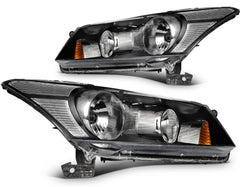 ECCPP Headlights Assembly For Honda Accord 2.4L 3.5L 2008-2012 Pair Black Amber 6B93BC-57