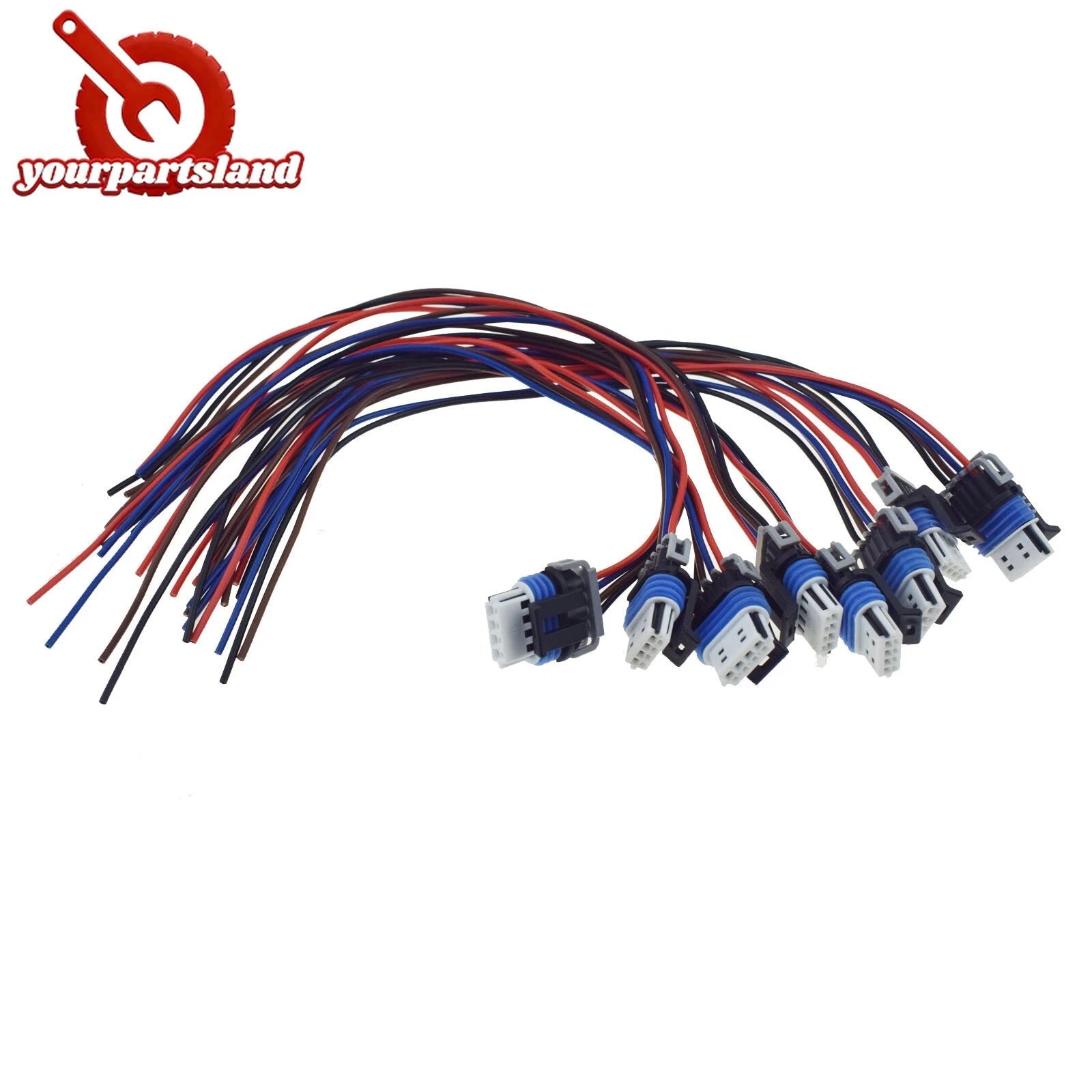 8PCS Ignition Coil Connector Harness LS2 LS7 D581 D585 For G-M Truck 12558693 6B93BC-57