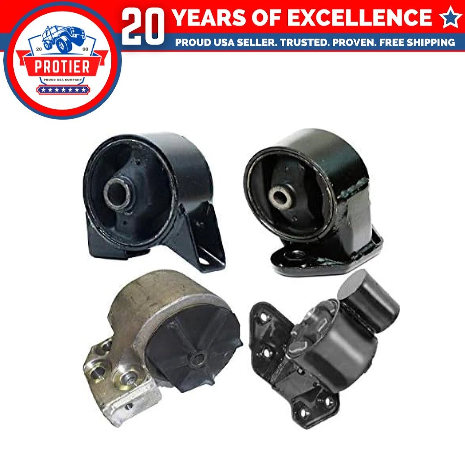 Fits 2001-2002 Hyundai Accent 1.6L AUTO Trans Motor & Trans Mount Set 4PCS : 6B93BC-57
