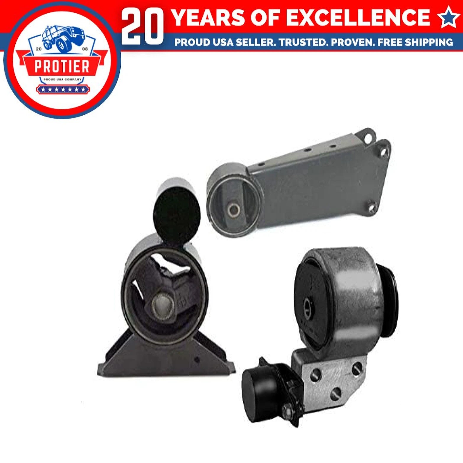 Engine Motor Mount 3PCS Set Compatible for 1996 Hyundai Accent 1.5L DOHC 6B93BC-57