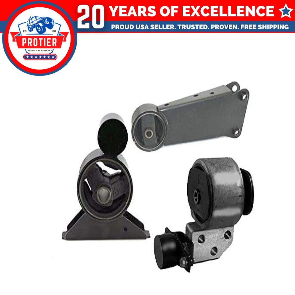 Engine Motor Mount 3PCS Set Compatible for 1996 Hyundai Accent 1.5L DOHC 6B93BC-57