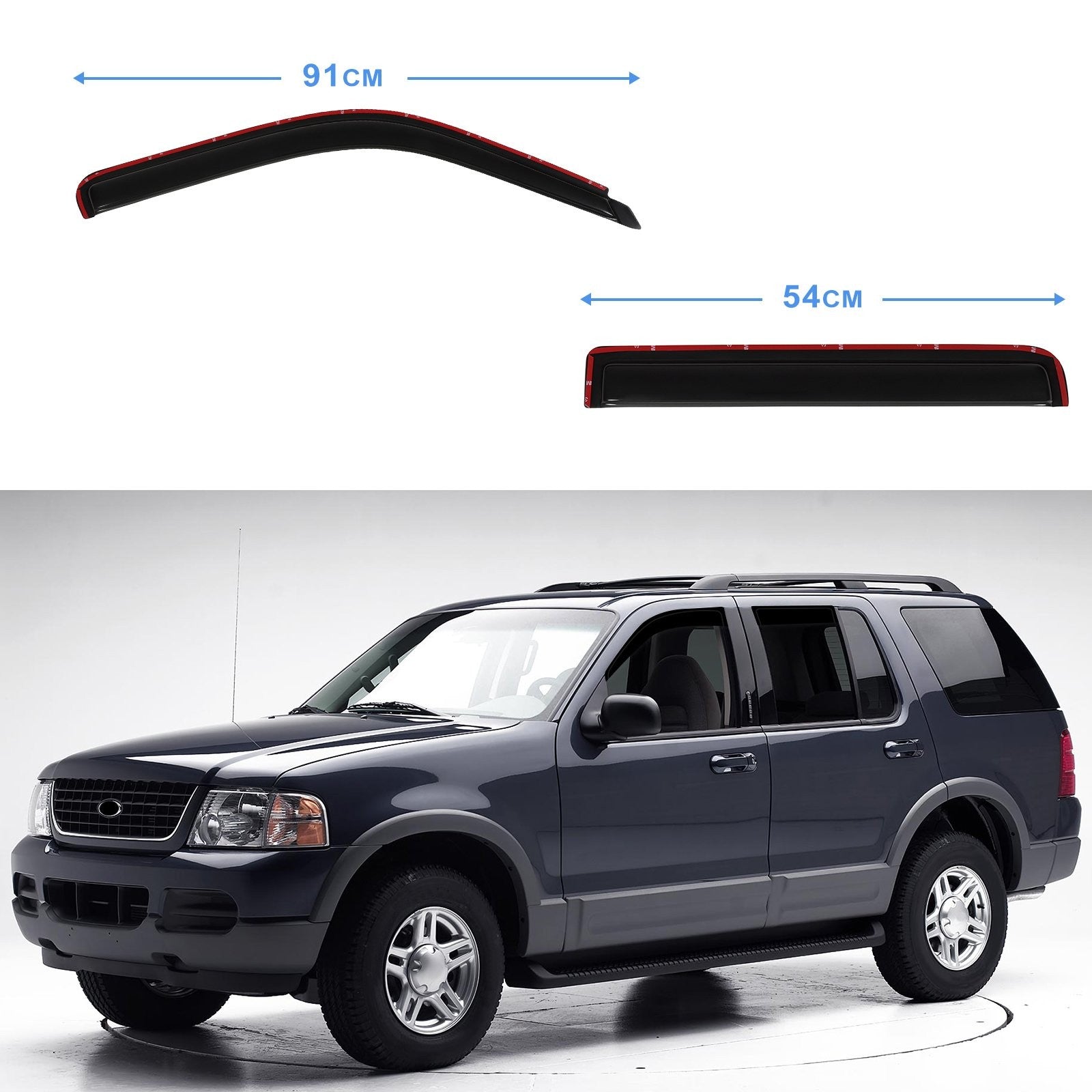 Window Visor Vent Rain Shades Guards Deflectors For 1991-2005 Ford Explorer 6B93BC-57