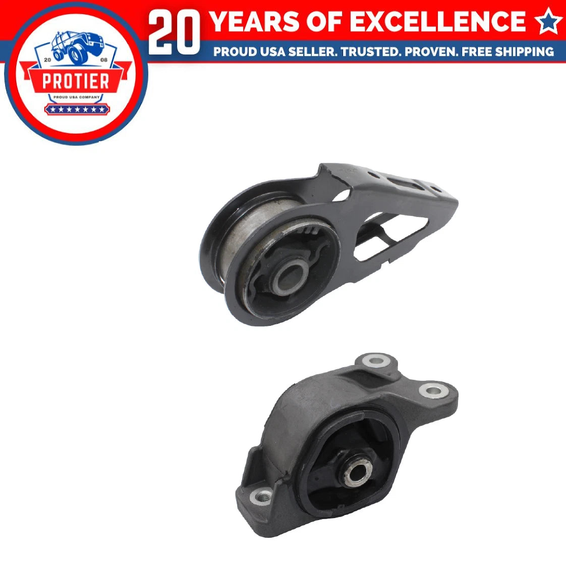 Front & Rear Motor Mount 2PCS Set for 2007-2008 Honda FIT 1.5L Manual Trans 6B93BC-57