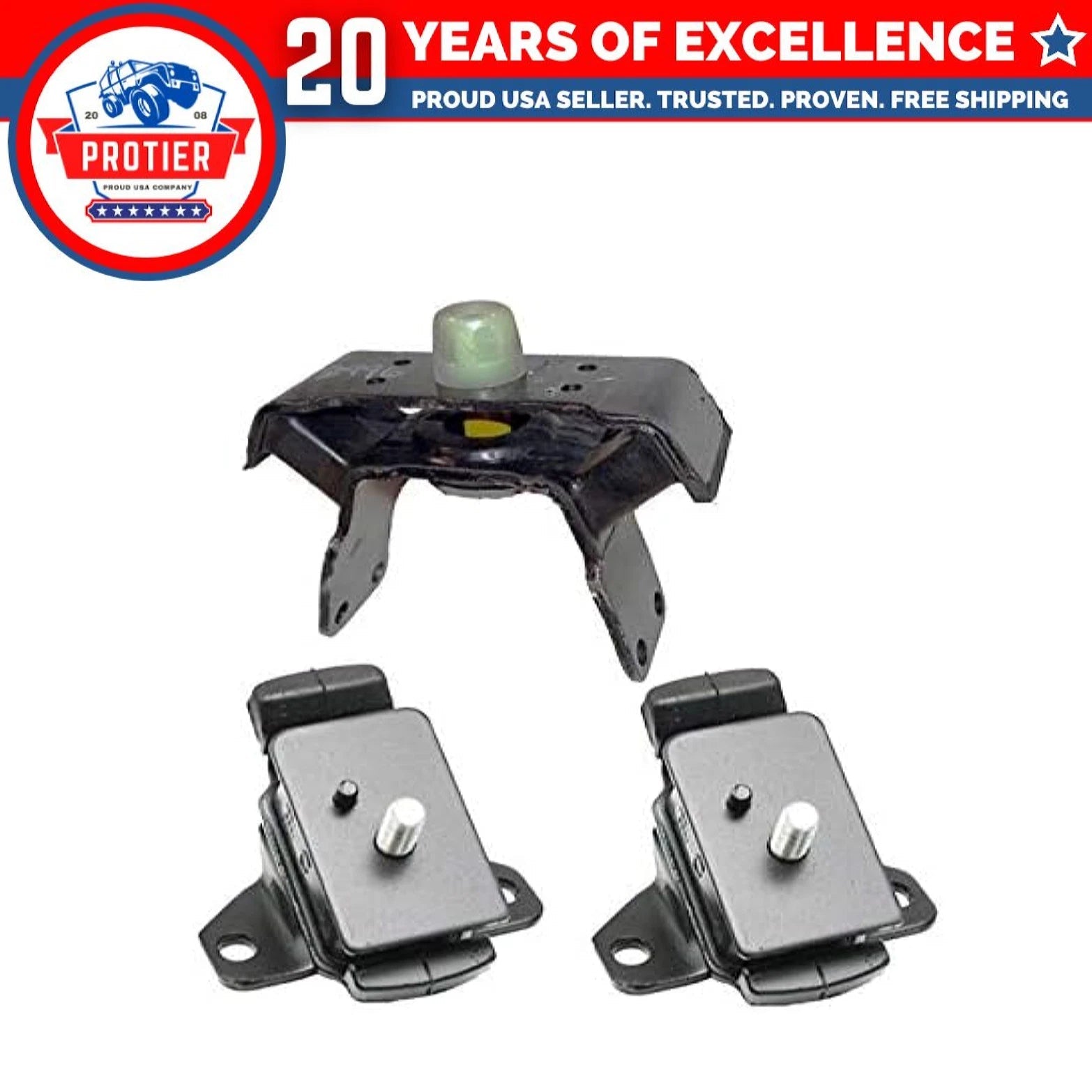 Motor & Trans Mount Set 3PCS for Toyota Tacoma Pre Runner 3.4L 2WD 00-04: 6B93BC-57