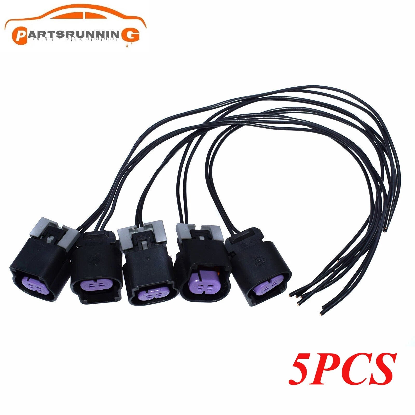 5PCS Knock Sensor Connector Pigtail 2 Wire For Chevrolet Corvette Camaro13580877 6B93BC-57
