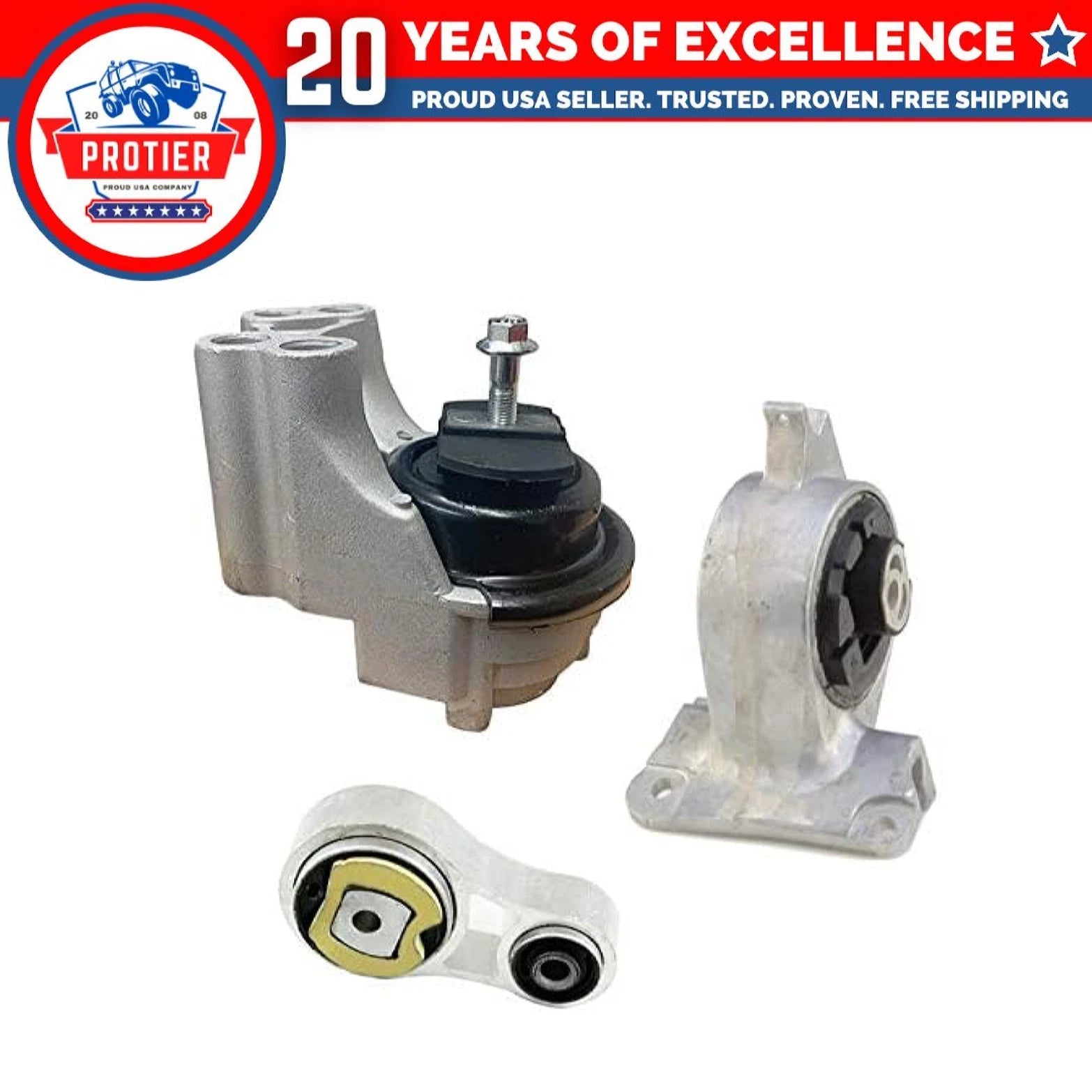 Fits 2007-2012 Ford Fusion/Lincoln MKZ 3.5L Engine Motor & Trans Mount 3pc 6B93BC-57