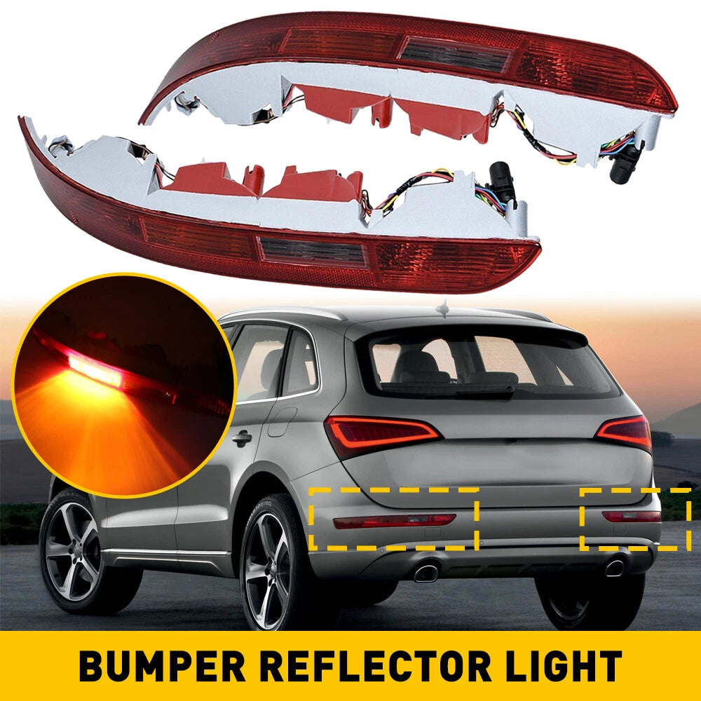 For Audi Q5 2009-2016 Rear Bumper Tail Light Reflector Brake Stop Lamp Red EOA 6B93BC-57