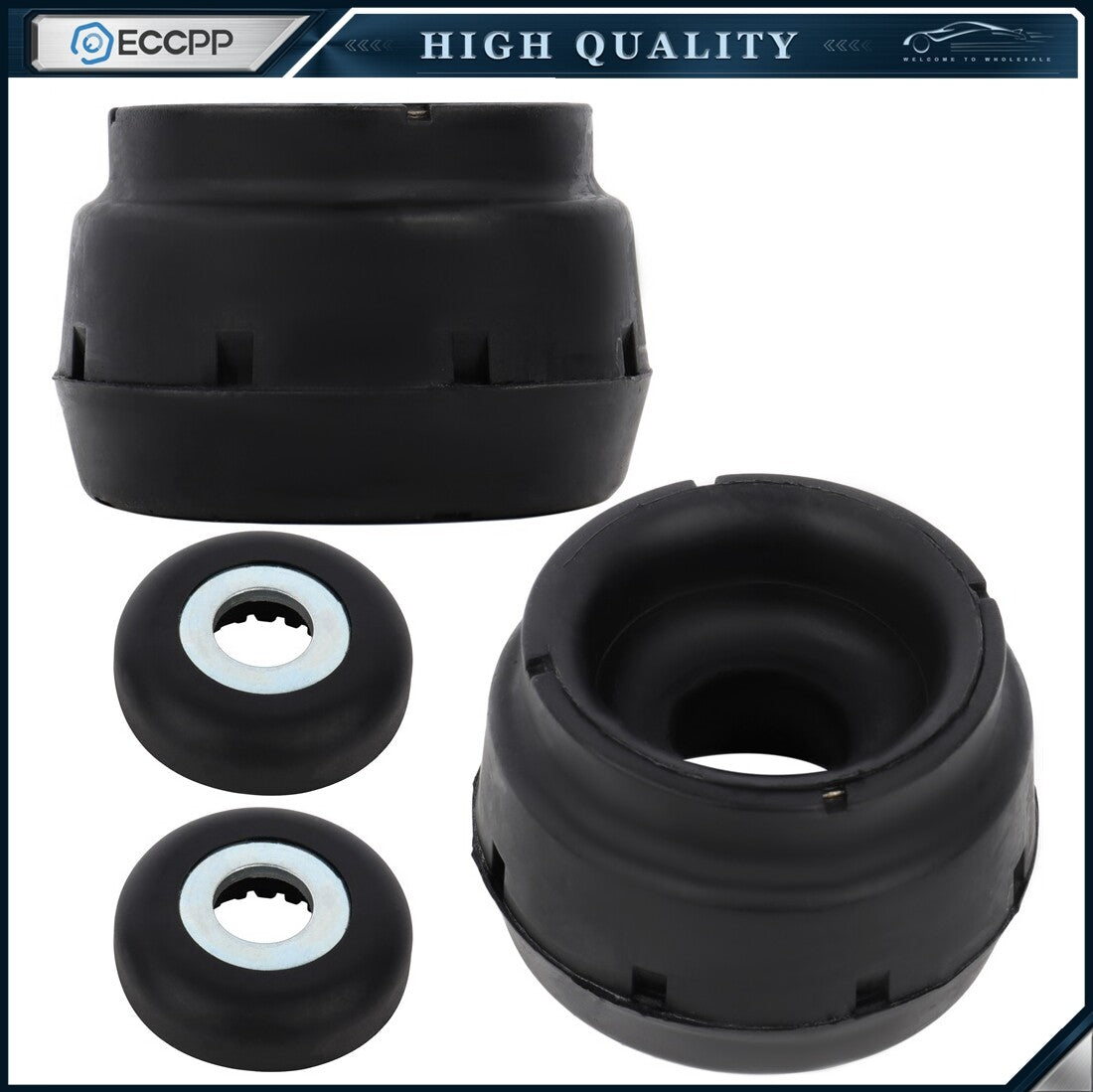 Front Pair Strut Mount Kit Bearing For 98-2010 Volkswagen Beetle 05-2006 Audi TT 6B93BC-57