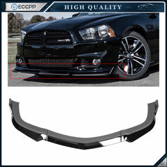 Front Bumper Lip For 2011-2014 Dodge Charger Painted Black STP-Style KOEEP