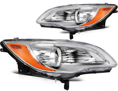 Headlights Assembly Pair For Chrysler 200 2011-2014 Chrome Housing w/LED DRL 6B93BC-57