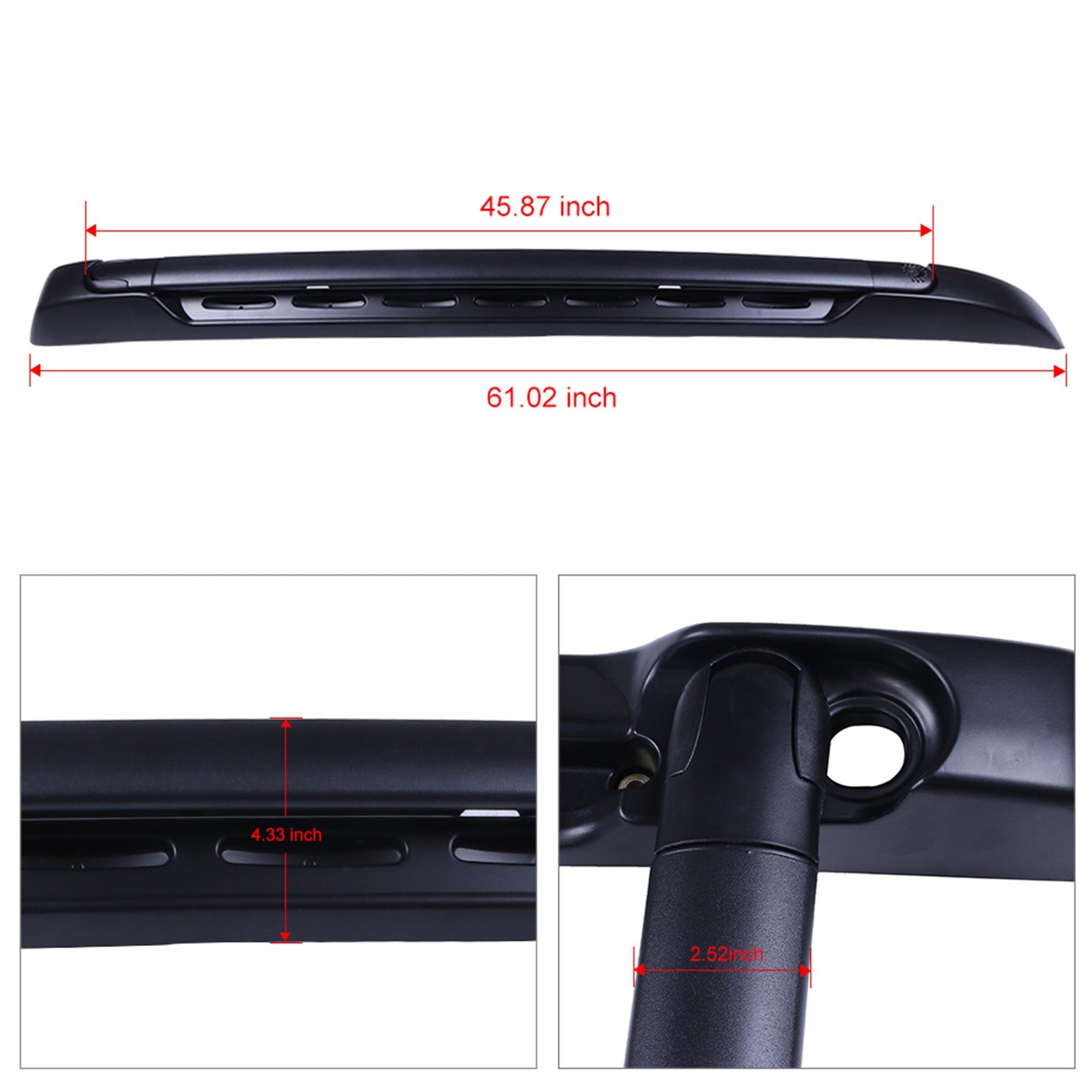 4Pcs Roof Rack Cross Bar Side Rails Set For 2005-2023 Toyota Tacoma Double Cab 6B93BC-57