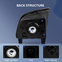 Fits Ford Mustang 2005-2009 Headlight Assembly Pair Headlamp Left+Right Side Set 6B93BC-57
