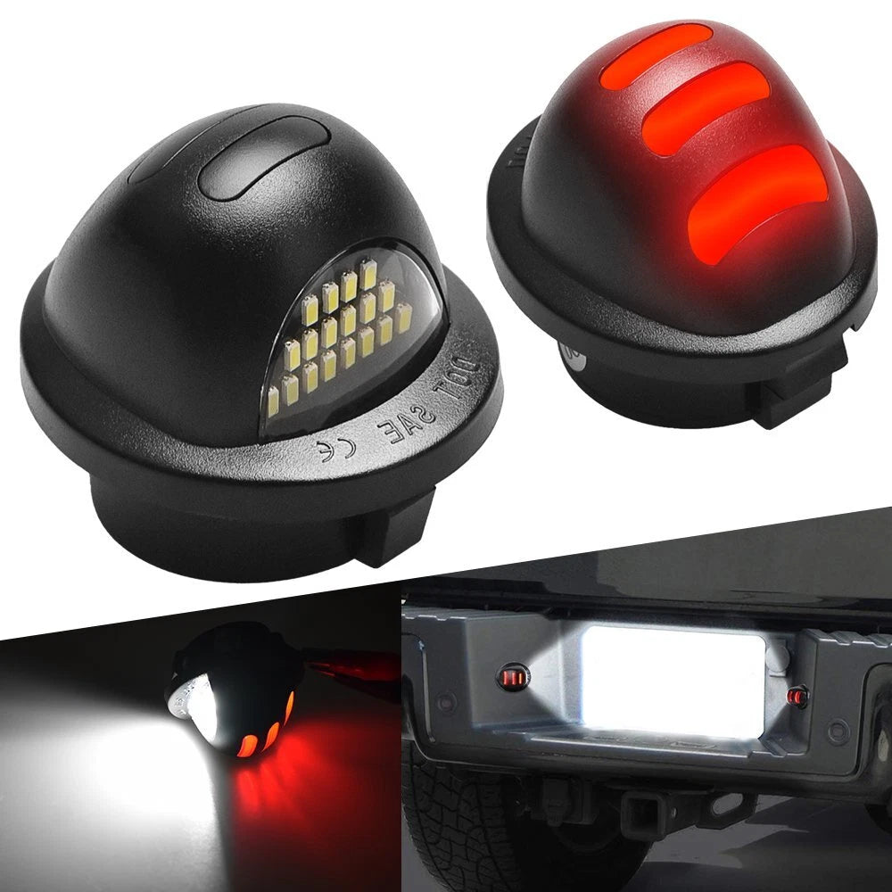 2X AUXITO Red Neon Tube LED License Plate Tag Light Pair For 1990-2014 Ford F150 AUXITO