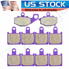 5 Pairs Brake Pads Front And Rear For 2009-2012 Kawasaki ZX600R Carbon Fiber 6B93BC-57