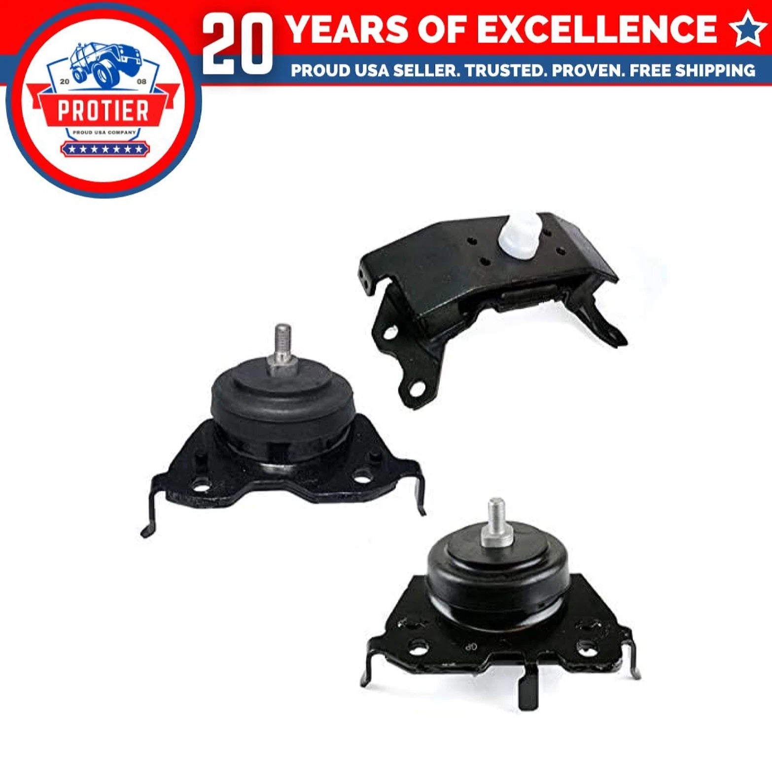 Fits 2008-2019 Toyota Sequoia 4.6L 5.7L 4WD AUTO Motor & Trans Mount 3pc : 6B93BC-57