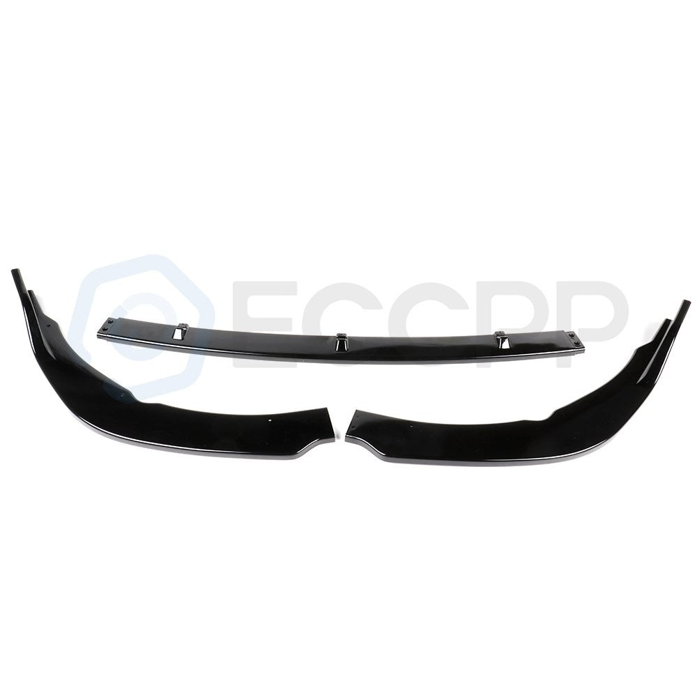3PC For 2019-2020 Toyota Camry Gloss Black Front Bumper Lip Spoiler Splitter 6B93BC-57