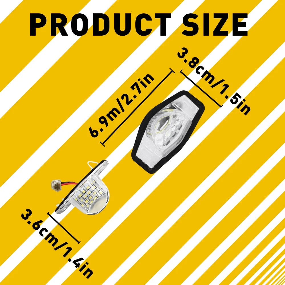 Exact Fit White 18-LED Plate License Light Lamps For Civic Honda Fit CR-V, etc 6B93BC-57