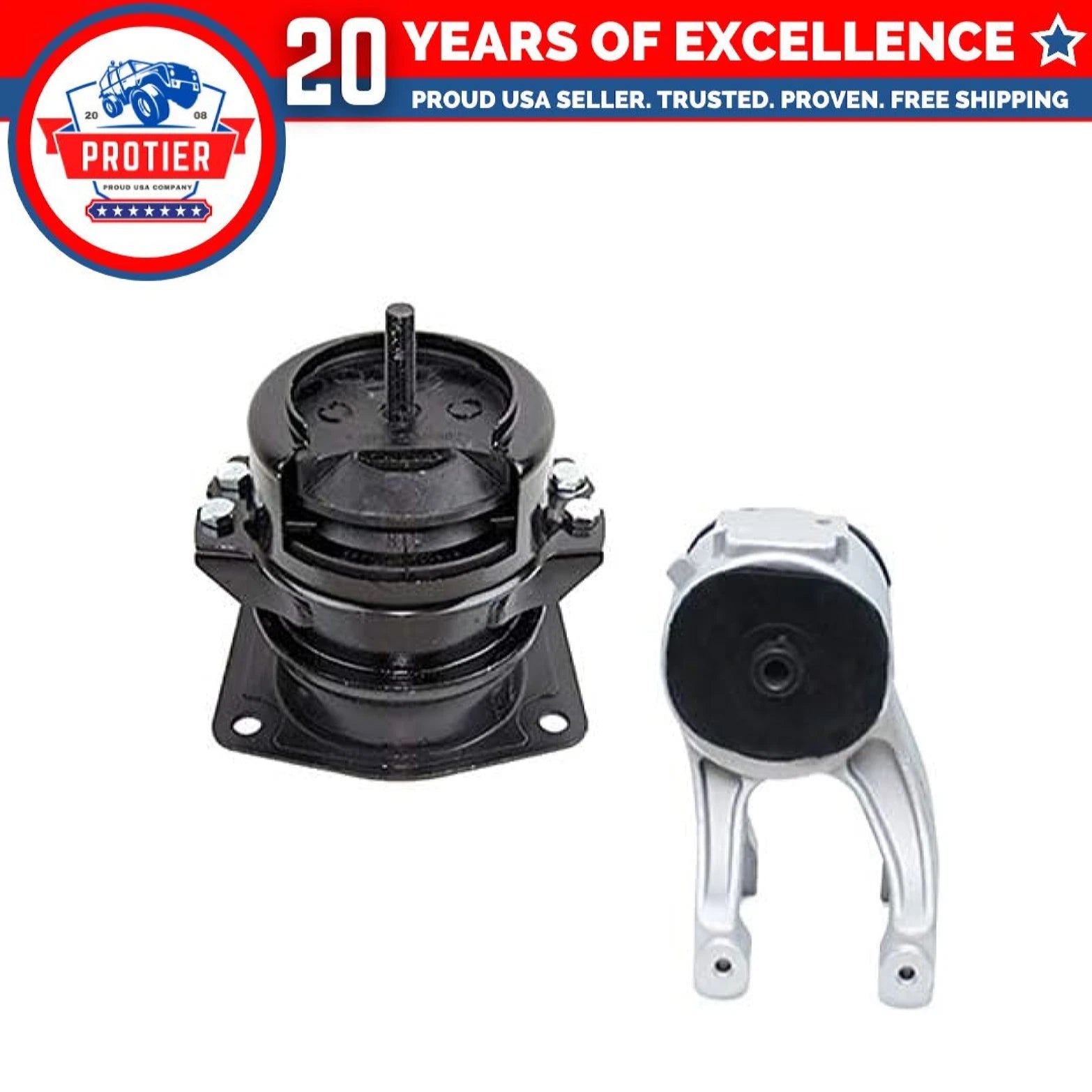 Fits 1999-2004 Honda Odyssey 3.5L Front(Hydraulic) & Rear Motor Mount Set 2PCS 6B93BC-57