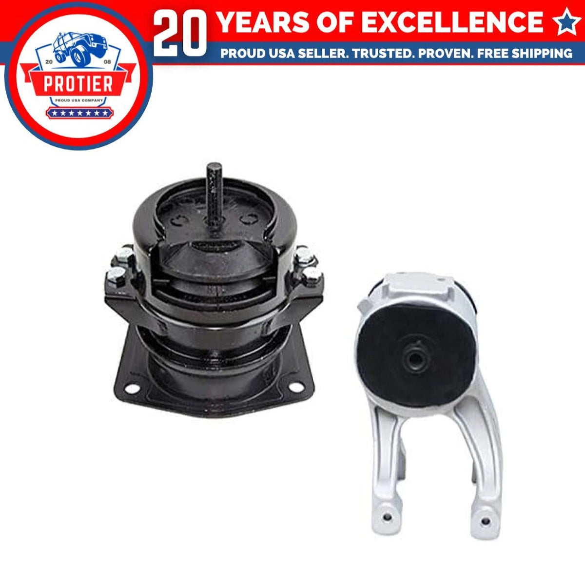 Fits 1999-2004 Honda Odyssey 3.5L Front(Hydraulic) & Rear Motor Mount Set 2PCS 6B93BC-57
