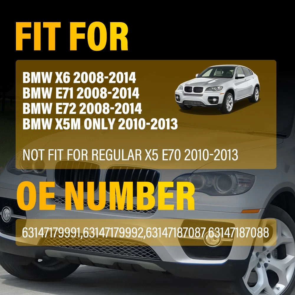 2X Fits BMW X6 E71 E72 2008-2014 Front Bumper Reflector Light Lamp Left Right EA 6B93BC-57