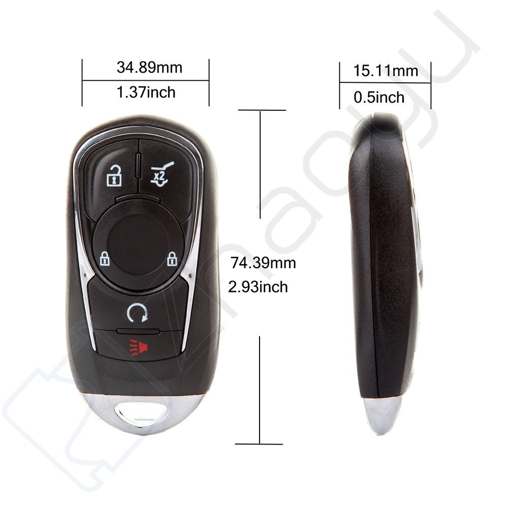 Replacement Keyless Remote Key Fob Smart System Uncut For 2015 Chevrolet Camaro 6B93BC-57