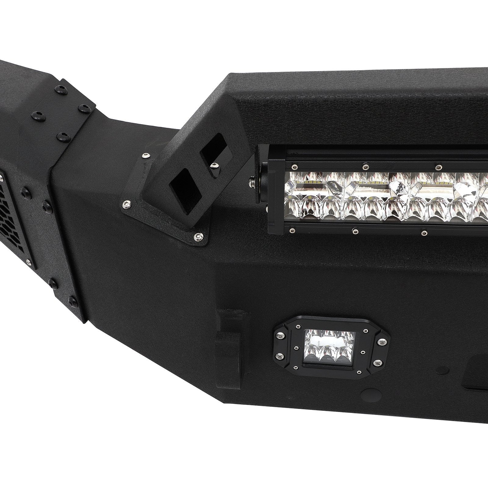 ECCPP Front Bumper w/ Winch Plate & LED Lights D-ring For 2018-2020 Ford F-150 KOEEP
