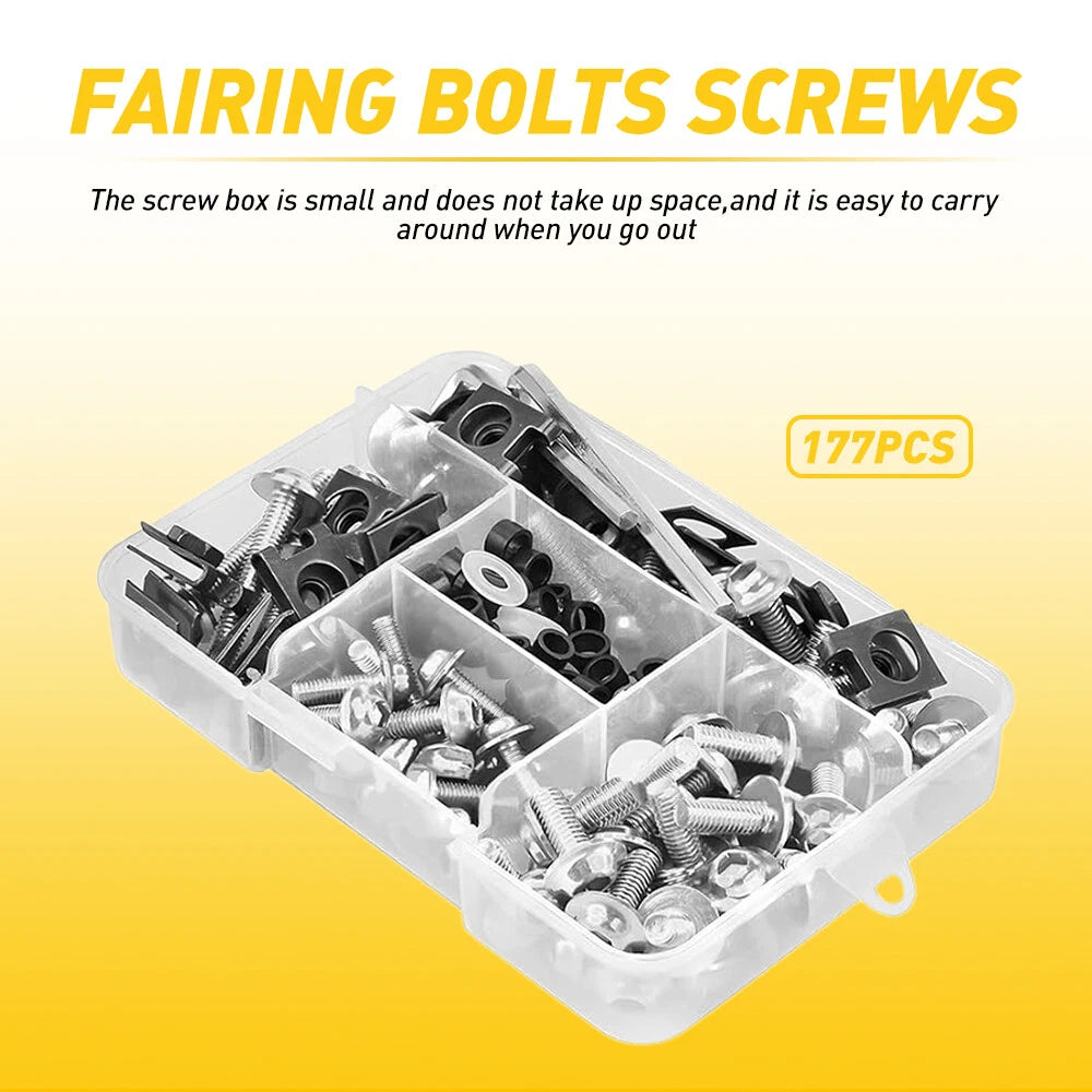 177PCS FAIRING BOLT KIT BODYWORK SCREWS SET FOR HONDA CBR600RR 1000RR CBR1100XX 6B93BC-57