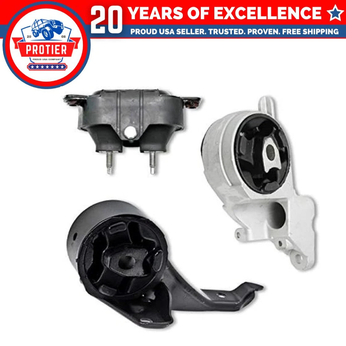 Transmission Mount 3PCS Set for 2004-2007 Chevrolet Malibu 3.5L Replaces A5357 6B93BC-57