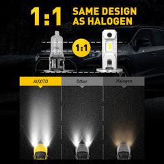 AUXITO H3 Fog Light Bulbs 6500K Xenon White LED Conversion kit Headlight GF EOA AUXITO