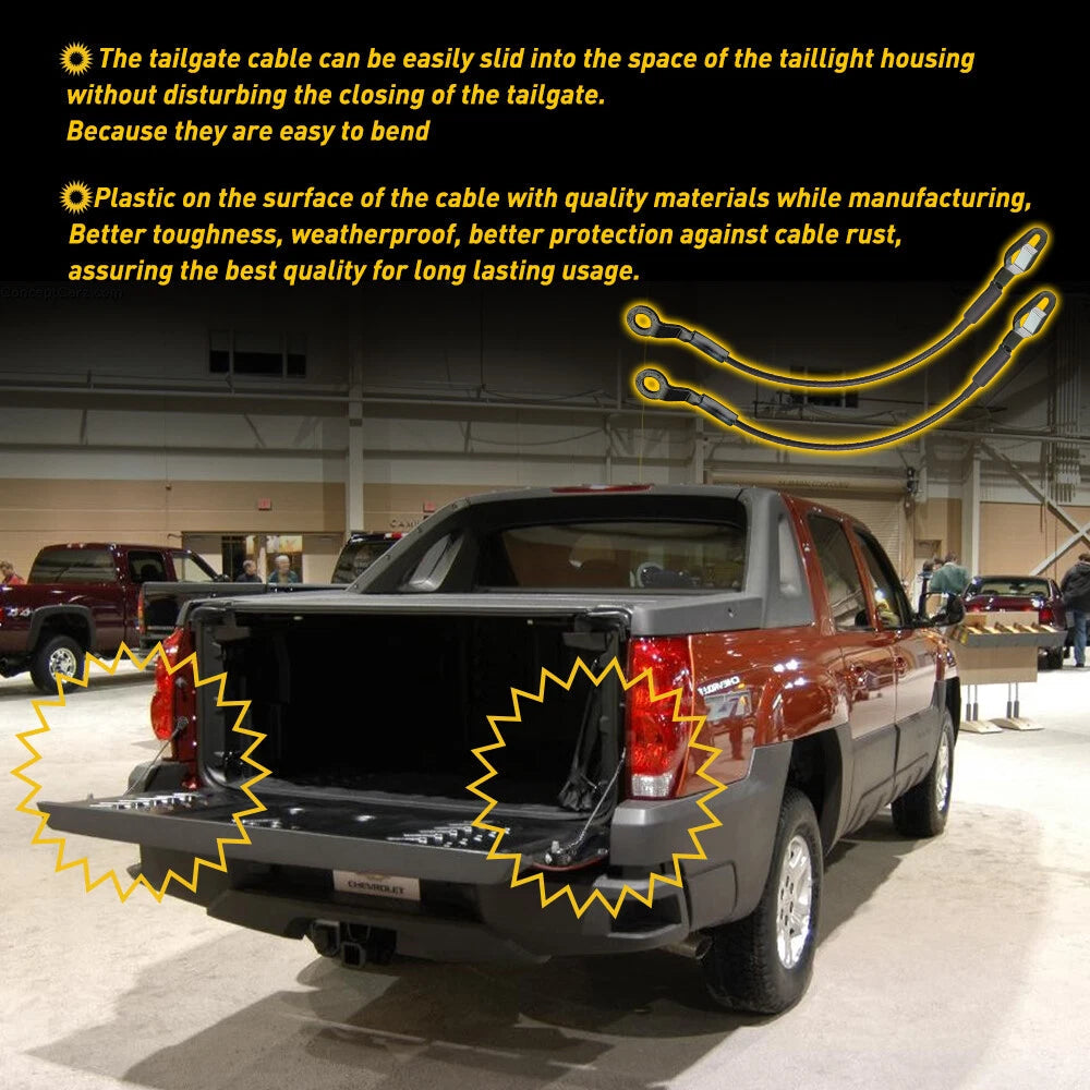 Tailgate Cables For 1999-2006 Silverado Chevrolet 1500 GMC Sierra 1500 LH and RH 6B93BC-57
