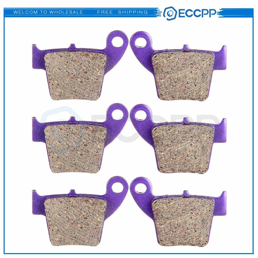 3 Pair Brake Pads Kit For 2004-2017 Honda CRF250R CRF450R Carbon Fiber 6B93BC-57