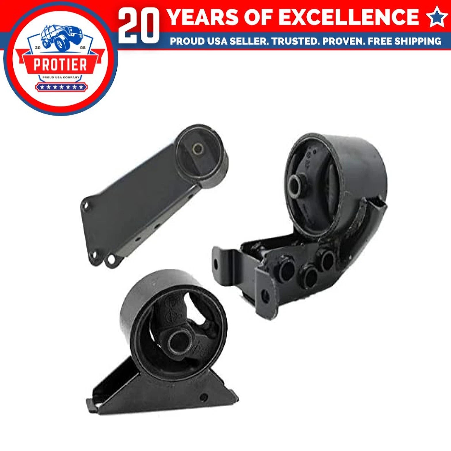 Fits 1995-1996 Hyundai Accent 1.5L SOHC AUTO Trans Engine Motor Mount Set 3PCS 6B93BC-57