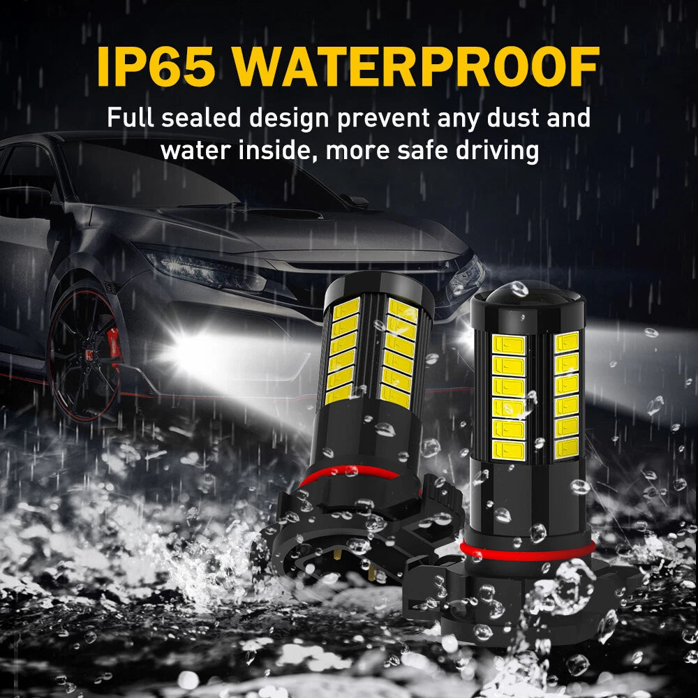 2x AUXITO PSX24W LED Fog Light Super Bright 2504 6500K Halogen Replacement Lamps AUXITO